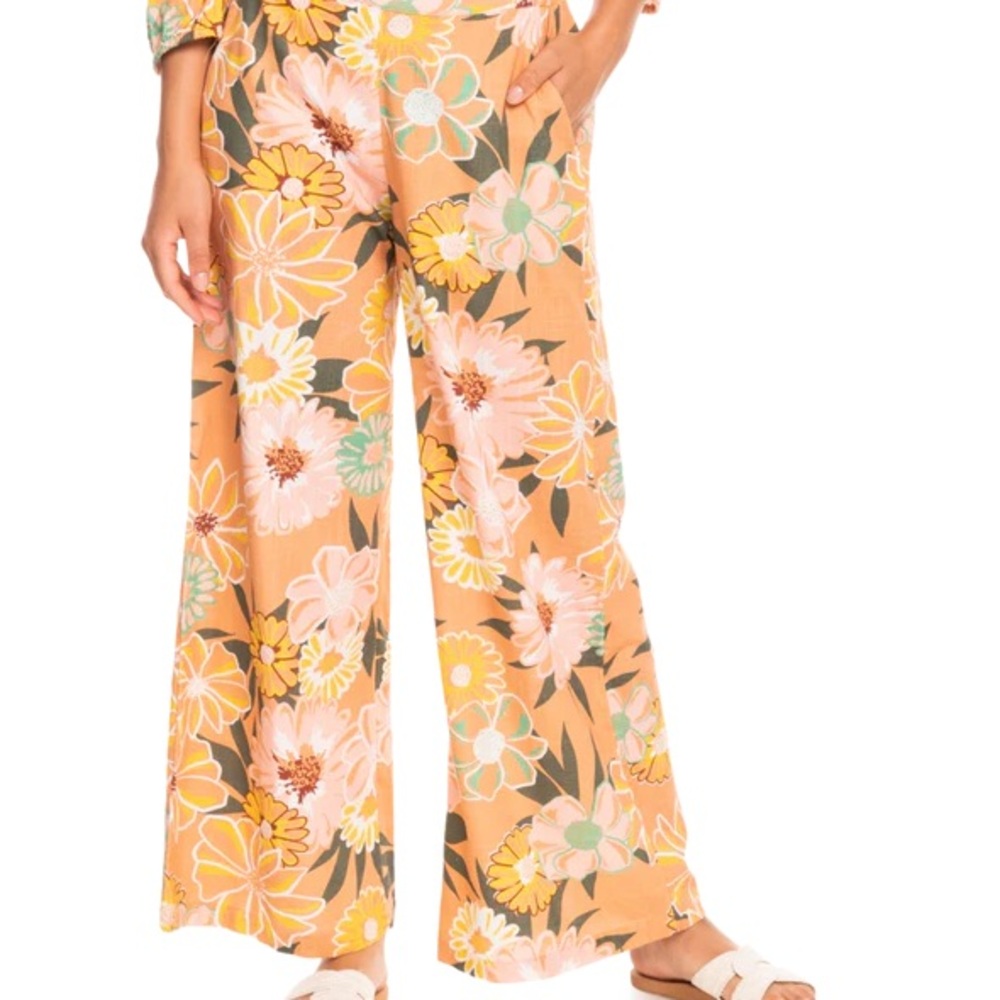 Roxy Floral Wide-Leg Pants - Multicolor